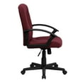 thumbnail image 3 of Mid-Back Burgundy Fabric Executive Swivel Chair with Nylon Arms, 3 of 9