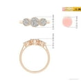 thumbnail image 4 of ANGARA Natural 0.26 Ct. Diamond Side Stone Ring in 14K Rose Gold for Women (Ring Size: 3), 4 of 9