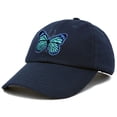 thumbnail image 4 of DALIX Exotic Blue Butterfly Hat Cute Womens Gift Embroidered Girls Cap in Navy Blue, 4 of 6