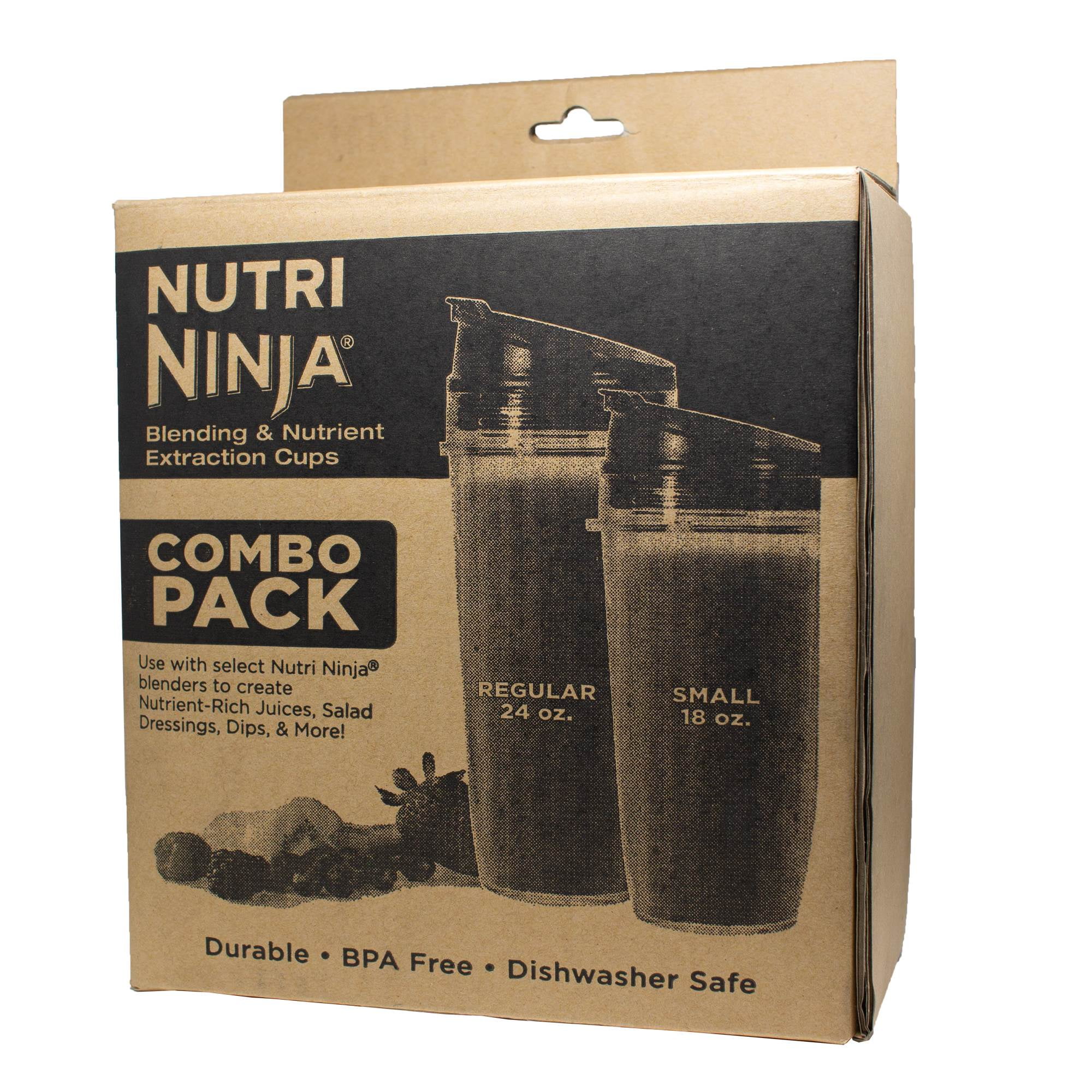 Ninja Tritan Nutri Ninja 18 and 24 Ounce Cups with Sip and Seal 