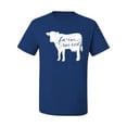 thumbnail image 2 of Wild Bobby, Farm Raised Cow Animal Lover Men's Graphic T-Shirt, Royal, X-Large, 2 of 3
