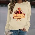 thumbnail image 1 of Meichang T-Shirt de l\'Action de Grâce pour Femmes T-Shirts Graphiques de l\'Action de Grâce Manches Longues Décontractées Hauts d'Automne Coupe Ample Col Rond Chandail, 1 of 4
