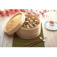 thumbnail image 5 of Pure Oriental Bamboo 2-Tier Steamer Basket Includes Lid, 5 of 5