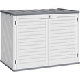 thumbnail image 2 of M optimized Resin Storage Shed, Outdoor Storage Cabinet Waterproof, Outdoor Storage Box for Patio Tools, Sofa Cushion, Lawn Mower and Garbage Cans, 2 of 9