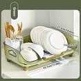 thumbnail image 2 of Dish Drying Rack, Rustproof Dish Rack For Kitchen Counter, Modern Dish Drainer With Detachable Utensil Holder, Drainboard & Swivel Spout, 2 of 7