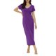 thumbnail image 1 of INSPIRE CHIC Pijamas de Mujer Vestido Largo con Escote en V y Abertura Lateral Camisón de Noche Talla XS Color Púrpura, 1 of 6
