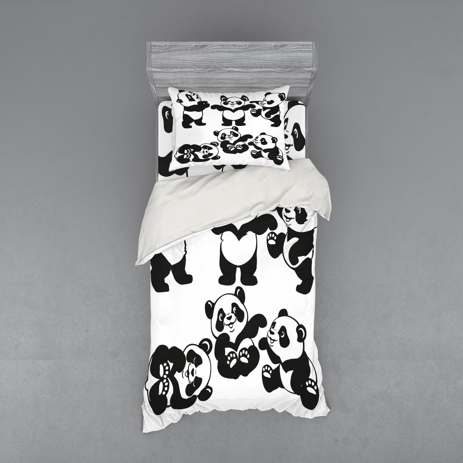 monochrome nursery bedding