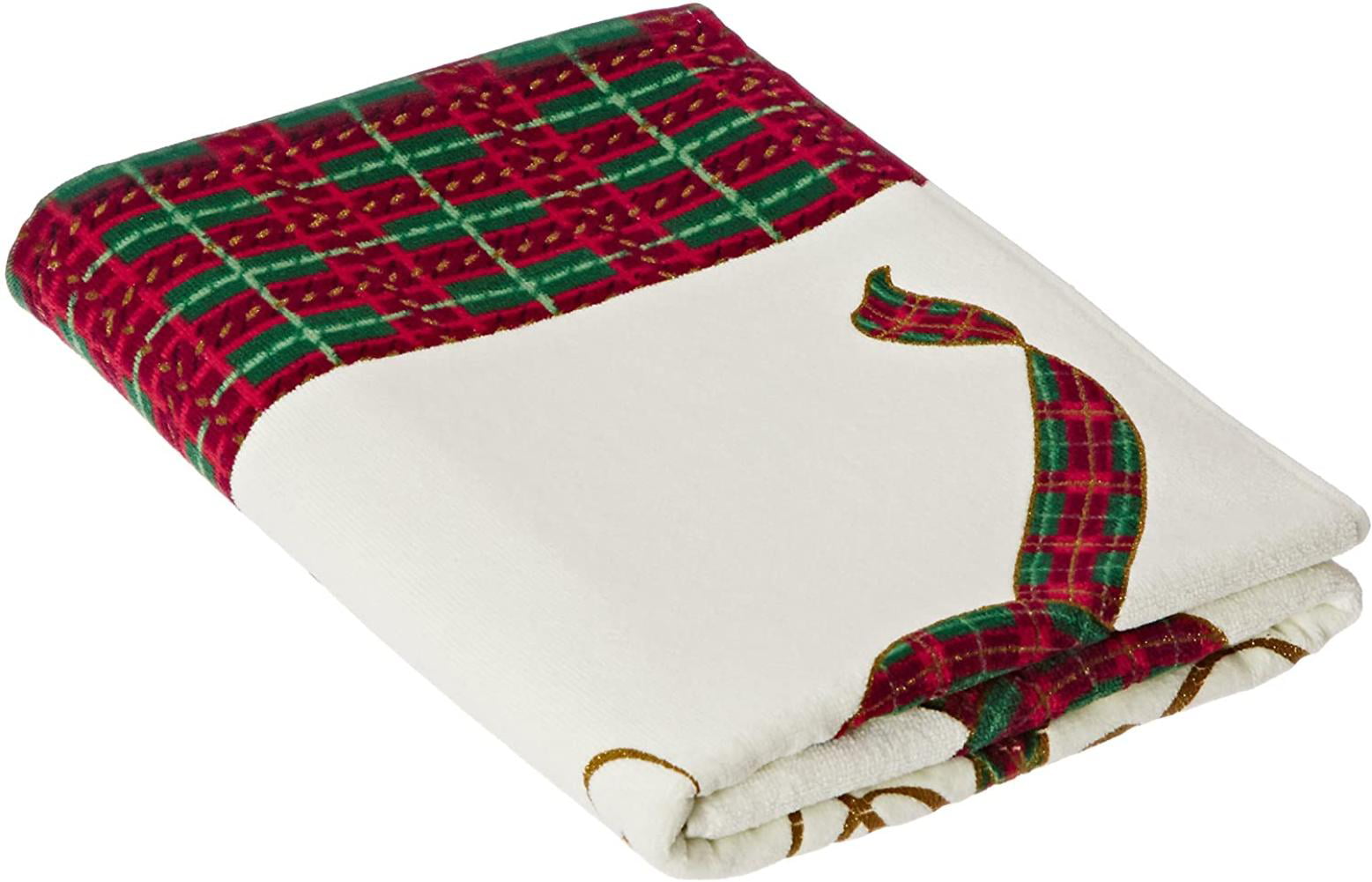 New 4 Piece Set Of Lenox Holiday Cotton Christmas Holly Berry Hand Towel Set 