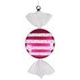 thumbnail image 1 of Vickerman 13" Cerise-White Striped Flat Candy Christmas Ornament, 1 of 2