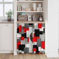thumbnail image 6 of Red Black Geometric Kitchen Curtains 54 Inch Length, Modern Abstract Art Block Tiers Curtains for Bathroom Bedroom Cafe, Light Filtering Small Window Treatment Short Tiered Drapes 2 Panels 42"Wx54"L, 6 of 8