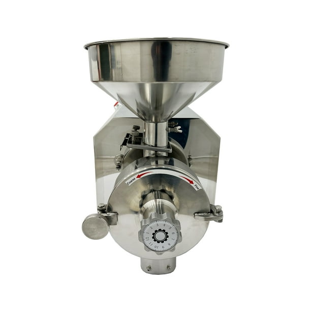 INTBUYING Stainless Steel Hammer Mill Equipment Grain Grinder Grinding Machine for Dry Grain Soybean Spice Coffee Bean