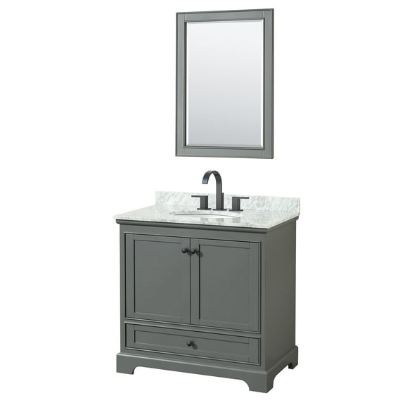 Wyndham Collection Wcs202036scmunom24 Deborah 36" Free Standing Single Vanity Set - Dark