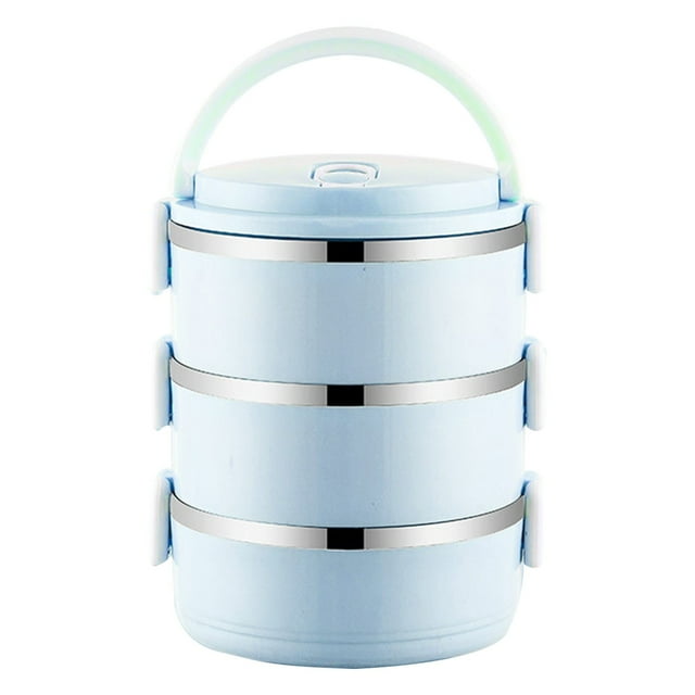 Dvruxg Bento Box 304 Stainless Steel Lunch Box 3 Layers Stackable Leak-Proof Thermal Bento Boxes for Adults Portable Food Container for Office Work Home Picnic