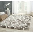 thumbnail image 2 of SAFAVIEH Barcelona Mira Geometric Shag Area Rug, Silver/Ivory, 3' x 5', 2 of 5