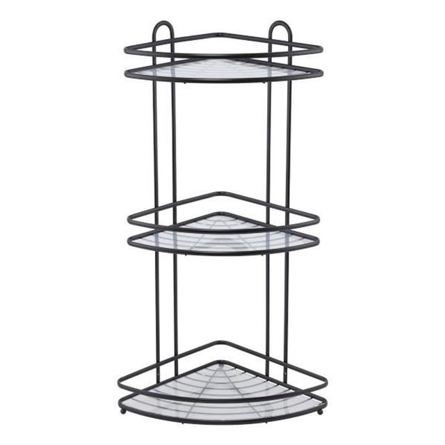 organizador para baño esquinero 3 niveles negro
