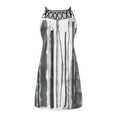 thumbnail image 4 of Wycnly Dresses for Women Fashion Plus Size Hollow out off Shoulder Strap Sundresses Halter Sleeveless Marbled Print Summer Mini Formal Dress Gray s, 4 of 4