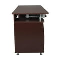thumbnail image 4 of Scranton & Co Transitional Wood Computer Office Desk with Storage in Chocolate, 4 of 14