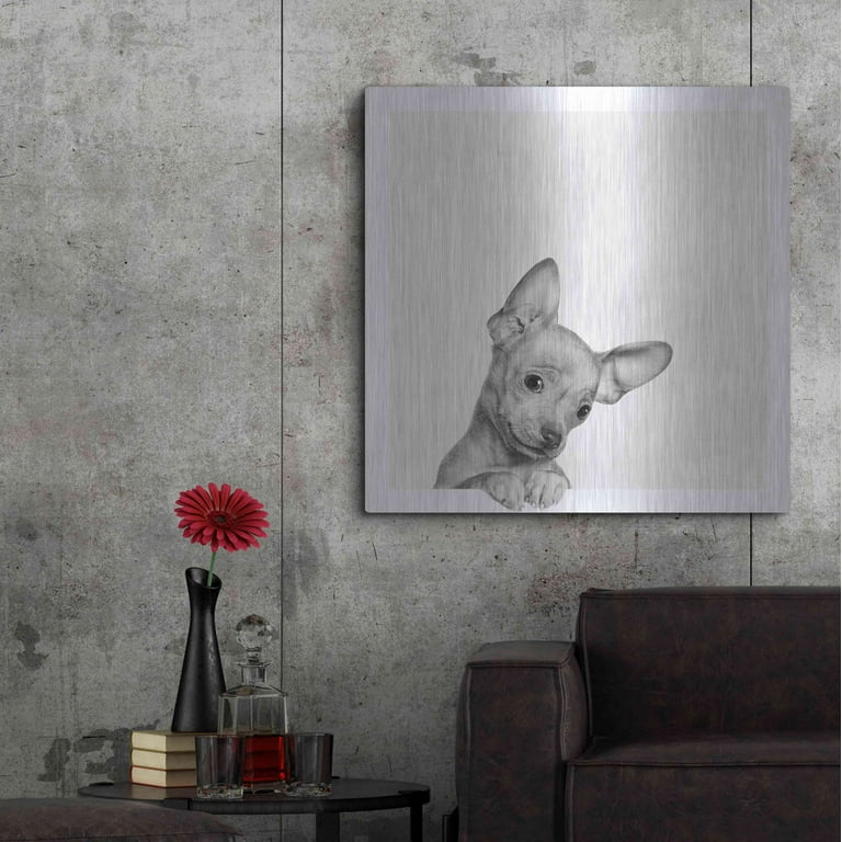 Luxe Metal Art 'Sweet Chihuahua' by Jon Bertelli Metal Wall Art