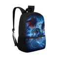 thumbnail image 2 of Yuyamidu Lightning Dragon School Backpack for Kids, American Flag Large Capacity Elementary Student Book Bag with Side Pockets for Daily Use, Travel, Outdoor Activities, 2 of 6