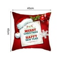thumbnail image 5 of Ludlz Christmas Pillow Covers, 18 x 18 Inch Christmas Pillow Cases Decorations, Linen Cushion Decorative Throw Pillow Covers, Square Pillowcase for Home Office Living Room Xmas Decor, 5 of 8