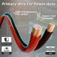 thumbnail image 2 of Wire Energeaster, calibre 4, CCA, 25 pies, negro/rojo, bajo voltaje, 2 of 5