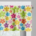 thumbnail image 3 of Ambesonne Colorful Window Valance, Sixties Hippie Flowers, 54" X 18", Multicolor, 3 of 5