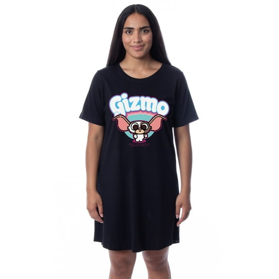 Gremlins Womens' Chibi Style Gizmo Nightgown Sleep Pajama Dress Shirt