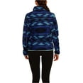 thumbnail image 4 of Aeropostale Womens Printed 1/4 Fleece Jacket, Blue, Juniors, Small, 4 of 4