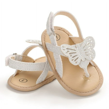 

Sandals on Clearance Kids Sandals Toddler Sandals Infant Baby Girls Sandals Shoes Butterfly Causal Summer Newborn Flat Soft Shoes Gold 13