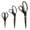 Black w/ Dark Grey Inlays, variant on JubileeYarn Titanium Softgrip Scissors Set for Sewing, Arts, Crafts, Office - 1 Set of 3 - Purple