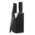 thumbnail image 1 of Kitchen Knife Set with Block, 6 Pcs Stainless Steel Chef Knife Set, Knife Block Set, Black, 1 of 6