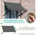 thumbnail image 4 of AECOJOY 80"x65" Manual Retractable Patio Awning in Dark Grey, 4 of 7