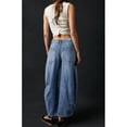 thumbnail image 3 of Women's Barrel Jeans Loose Mid Rise Vintage Wide Leg Cropped Denim Pants with Pockets, 3 of 6
