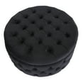 thumbnail image 3 of Costaelm Hank Round 29.5" Velvet Tufted Storage Ottoman, Black, 3 of 7