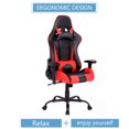 thumbnail image 4 of Costway Racing Style High Back Gaming Office Chair w/ Lumbar Support & Headrest Red, 4 of 10