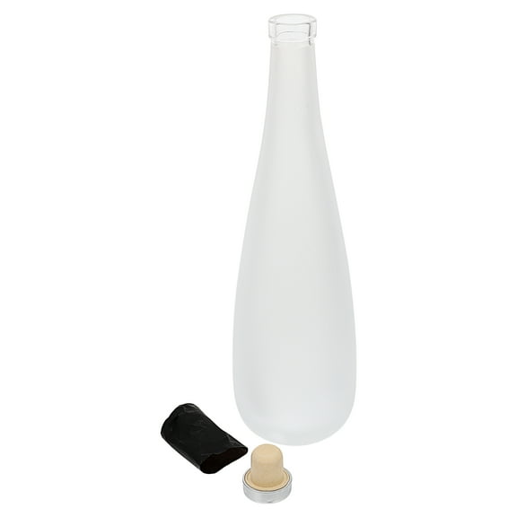 STRANDCHIC White Ceramic Wine Bottle for Home Brewing and Storage, Practical Design, 1 Pc