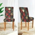 thumbnail image 3 of Yayeee 4 Pack Dining Chair Covers Stretch Parson Chairs Slipcovers Seat Protector, Dark Tartan Pattern, 3 of 6