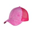 thumbnail image 3 of C.C Ponycaps Messy High Bun Ponytail Adjustable Tie Die Mesh Baseball Cap Hat, Hot Pink, 3 of 3