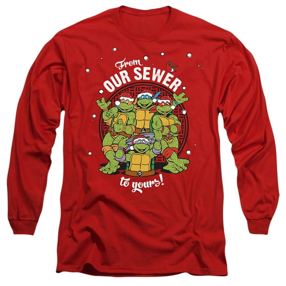 Teenage Mutant Ninja Turtles Merry Christmas From Our Sewer Unisex Adult Long-Sleeve T Shirt