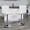 White, variant on Emma + Oliver 2 Pack Contemporary White Quilted Vinyl Adjustable Height Barstool with Chrome Base
