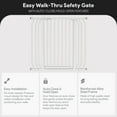 thumbnail image 2 of BalanceFrom Easy Walk-Thru Baby Safety Gate for 29.1”-43.3” Opening, 36” Tall, White, 2 of 12