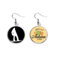 thumbnail image 1 of Skate Sport Negro silueta patron Pendiente del lóbulo de la joyería del pendiente de la hoja del otoño Unbranded M, 1 of 3