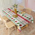 thumbnail image 3 of Red Christmas Stocking and Snowflake Pattern Rectangle Tablecloth 60"x120",Waterproof Polyester Rectangle Table Cloth, Wipeable Spillproof Polyester Tablecloth for Dining, Camping, Indoor and Outdoor, 3 of 6