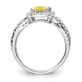 thumbnail image 2 of Cheryl M Sterling Silver CZ Canary Square Ring, 2 of 5