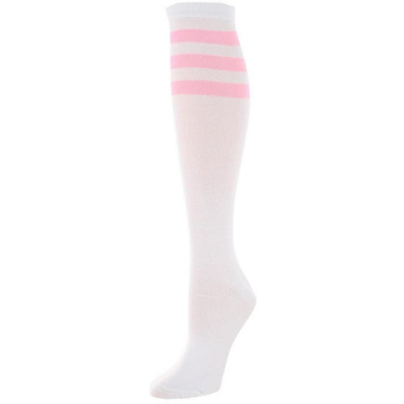CTM  Top Striped Knee-High Fashion Sock (1 Pairs) (Women)