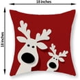 thumbnail image 6 of Christmas Pillow Covers 18x18 Set of 2 Christmas Decorations Linen Red Pillowcase Winter Elk Deer Christmas Throw Pillows Christmas Holiday Decor Outdoor Cushion Covers for Couch Home Decor, 6 of 6