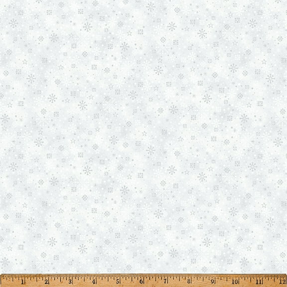 Cotton Midnight Perch Snow All Over Snowflake Dots Hoffman California Fabrics Cotton Fabric Print by the Yard (X7801-597S-DECMBER)