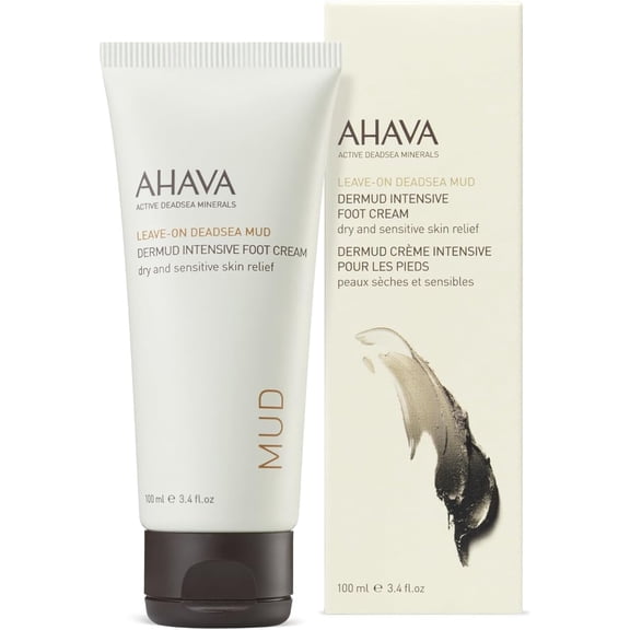 AHAVA Dermud Intensive Foot Cream – Deep Hydration for Dry, Cracked Heels | Enriched with Dead Sea Dermud™, Osmoter™, Hippophae Oil, Shea Butter & Lavender Oil, 3.4 Fl.Oz