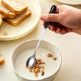 thumbnail image 5 of Solivara Ceramic Handle 304 Stainless Long Handle Spoon Colored Handle Dessert Stirring Spoon For Coffee Tea (black,6.93*0.98in), 5 of 9
