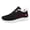 Red, variant on Fleece Lined Mesh Casual Sneakers Winter Outdoor Strolling, Lace Up Thermally Insulated Running Shoes Sports Walking, Comfortable Flat Slip On Footwear Holiday Travel Wearing, Black 5.5